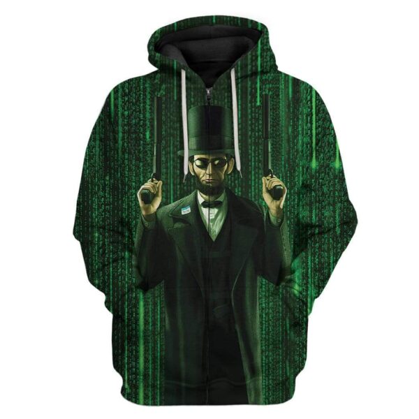 Abe Lincoln Reloaded Custom T-Shirts Hoodies Apparel HD-AT1312192 3D Custom Fleece Hoodies Zip Hoodie S