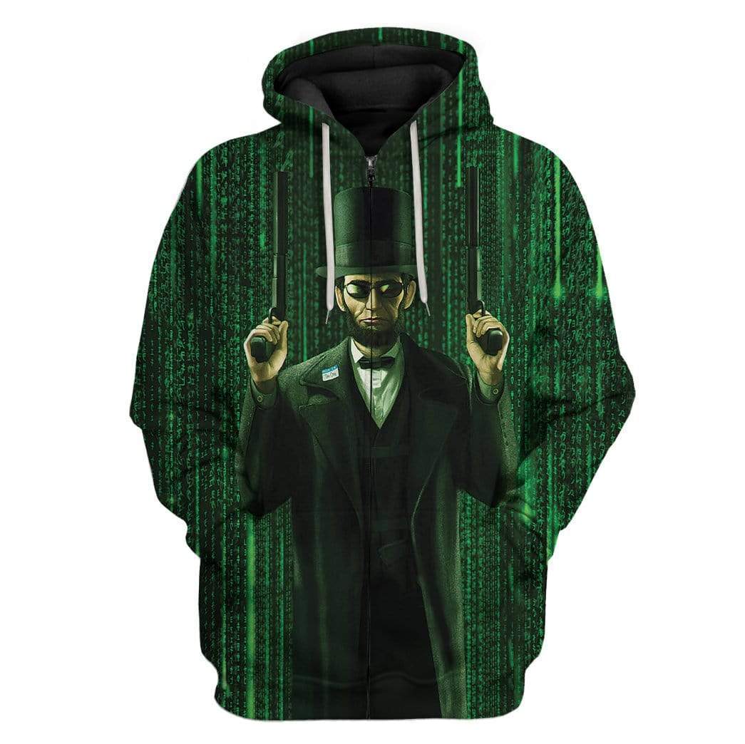Abe Lincoln Reloaded Custom T-Shirts Hoodies Apparel HD-AT1312192 3D Custom Fleece Hoodies Zip Hoodie S