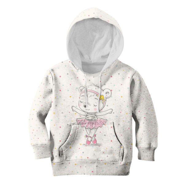 Adorable Bear Ballet Dancer Custom Hoodies T-shirt Apparel HD-PET110265K kid 3D apparel Kid Hoodie S/6-8 
