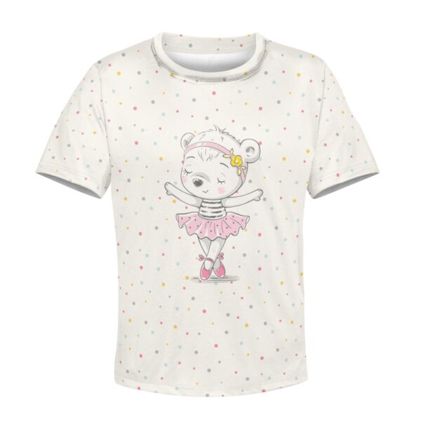 Adorable Bear Ballet Dancer Custom Hoodies T-shirt Apparel HD-PET110265K kid 3D apparel Kid T-Shirt XS 