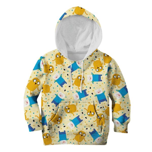 Adventure Time Finn And Jake Custom Hoodies T-shirt Apparel HD-MV110714K kid 3D apparel Kid Hoodie 2XS/3-4 