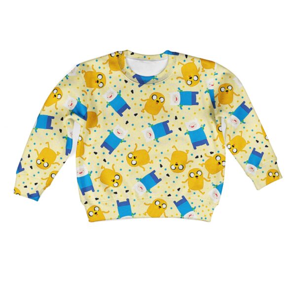 Adventure Time Finn And Jake Custom Hoodies T-shirt Apparel HD-MV110714K kid 3D apparel Kid Sweatshirt 2XS/3-4