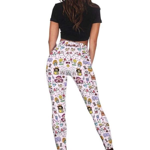 alice in wonderland doodles Full-print Leggings HD-MV111409-LEG Leggings 