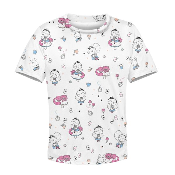 ALICE WITH FRIENDS Kid Custom Hoodies T-shirt Apparel HD-PET110326K kid 3D apparel Kid T-Shirt XS 