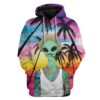 Alien Smoking Custom T-Shirts Hoodies Apparel HD-AT1112193 3D Custom Fleece Hoodies Hoodie S