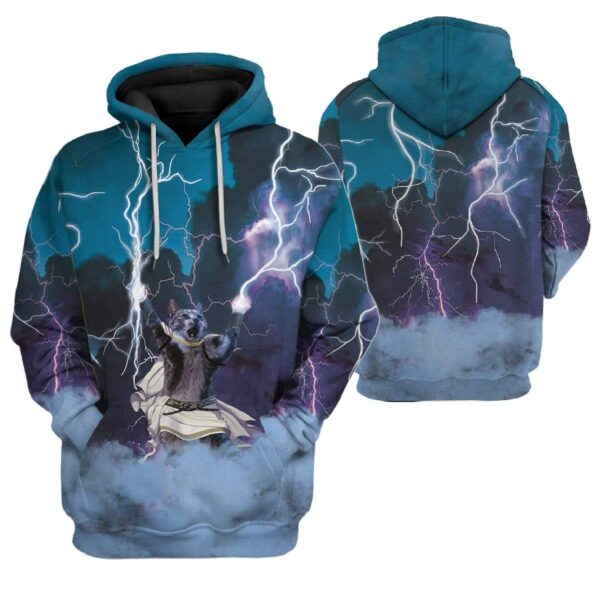 All Hail Zeus Cat Custom T-Shirts Hoodies Apparel CT-TA1412194 3D Custom Fleece Hoodies 