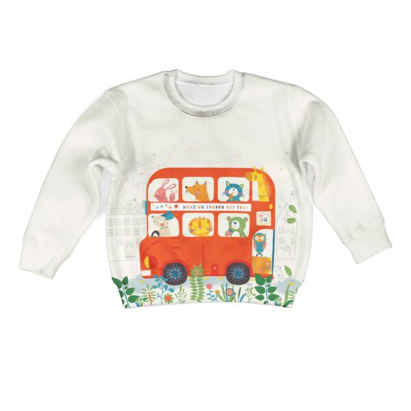 Amazing London Bus Tour Custom Hoodies T-shirt Apparel HD-PET110301K kid 3D apparel