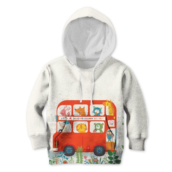 Amazing London Bus Tour Custom Hoodies T-shirt Apparel HD-PET110301K kid 3D apparel Kid Hoodie S/6-8 