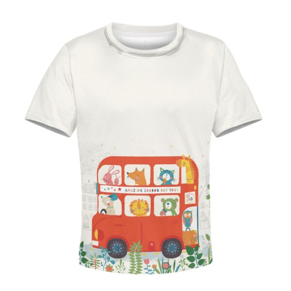 Amazing London Bus Tour Custom Hoodies T-shirt Apparel HD-PET110301K kid 3D apparel Kid Sweatshirt S/6-8