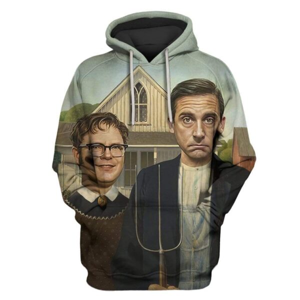 American Gothic Custom T-shirt - Hoodies Apparel HD-MV111349 3D Custom Fleece Hoodies Hoodie S 