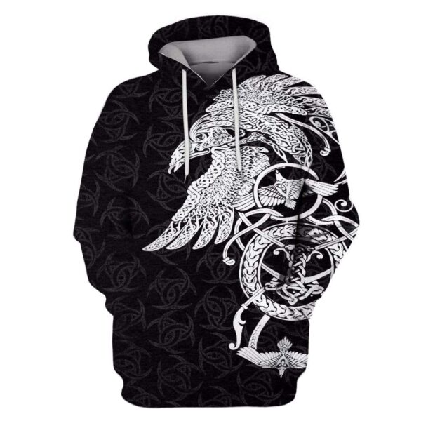 American Grown With Viking Roots Custom T-shirt - Hoodies Apparel HD-GH20486 3D Custom Fleece Hoodies Hoodie S 