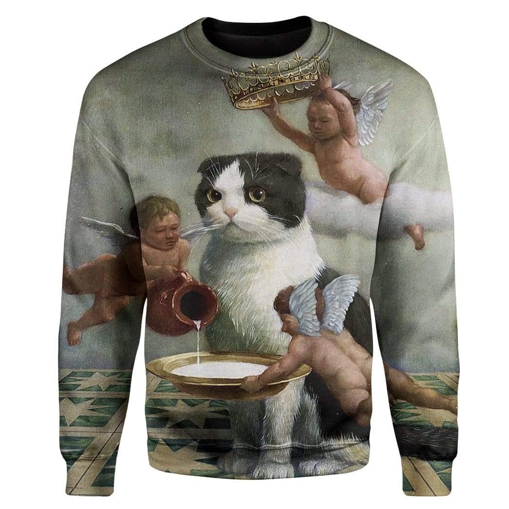 Angel Cat Custom T-Shirts Hoodies Apparel CT-AT1501202 3D Custom Fleece Hoodies Long Sleeve S