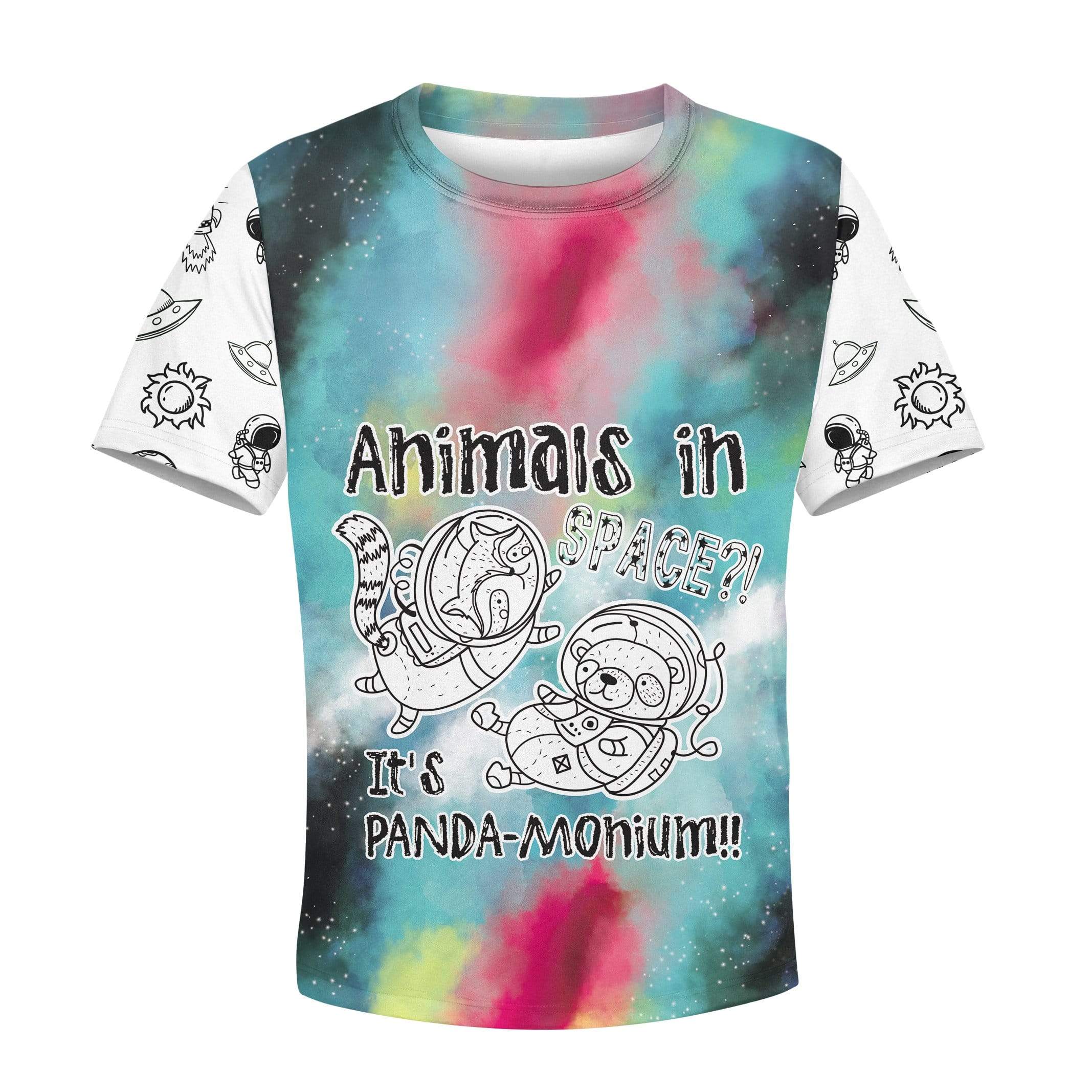 Animal in space Custom Hoodies T-shirt Apparel HD-GH1106210K kid 3D apparel Kid Hoodie S/6-8