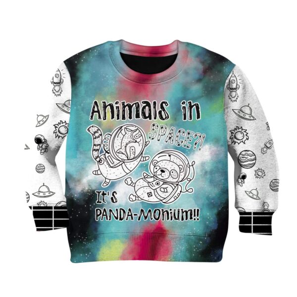 Animal in space Custom Hoodies T-shirt Apparel HD-GH1106210K kid 3D apparel Kid Sweatshirt S/6-8