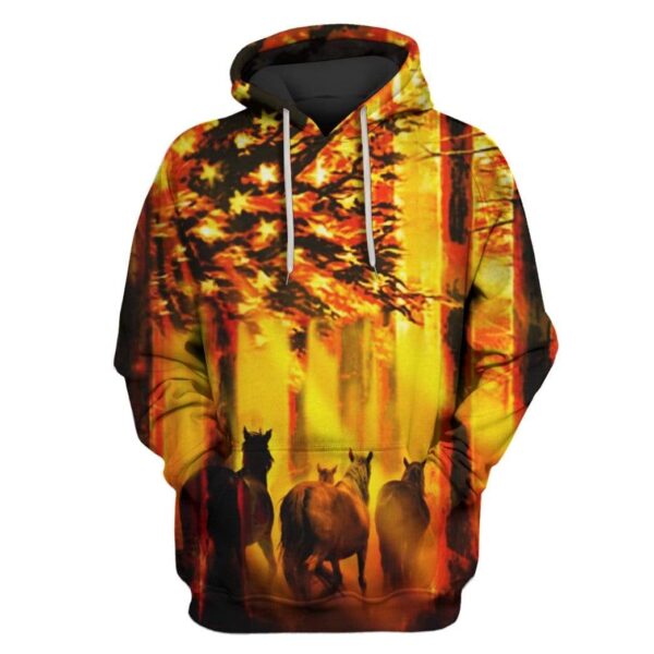 Animals are running Custom T-shirt - Hoodies Apparel HD-PET110462 3D Custom Fleece Hoodies Hoodie S 