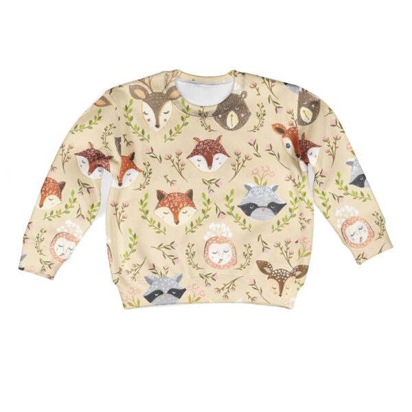 Animals In Spring Custom Hoodies T-shirt Apparel HD-PET110254K kid 3D apparel Kid Sweatshirt S/6-8