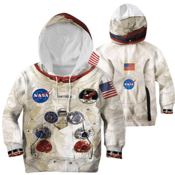 Armstrong Astronaut Kid Custom Hoodies T-shirt Apparel HD-KGH110124 kid 3D apparel 