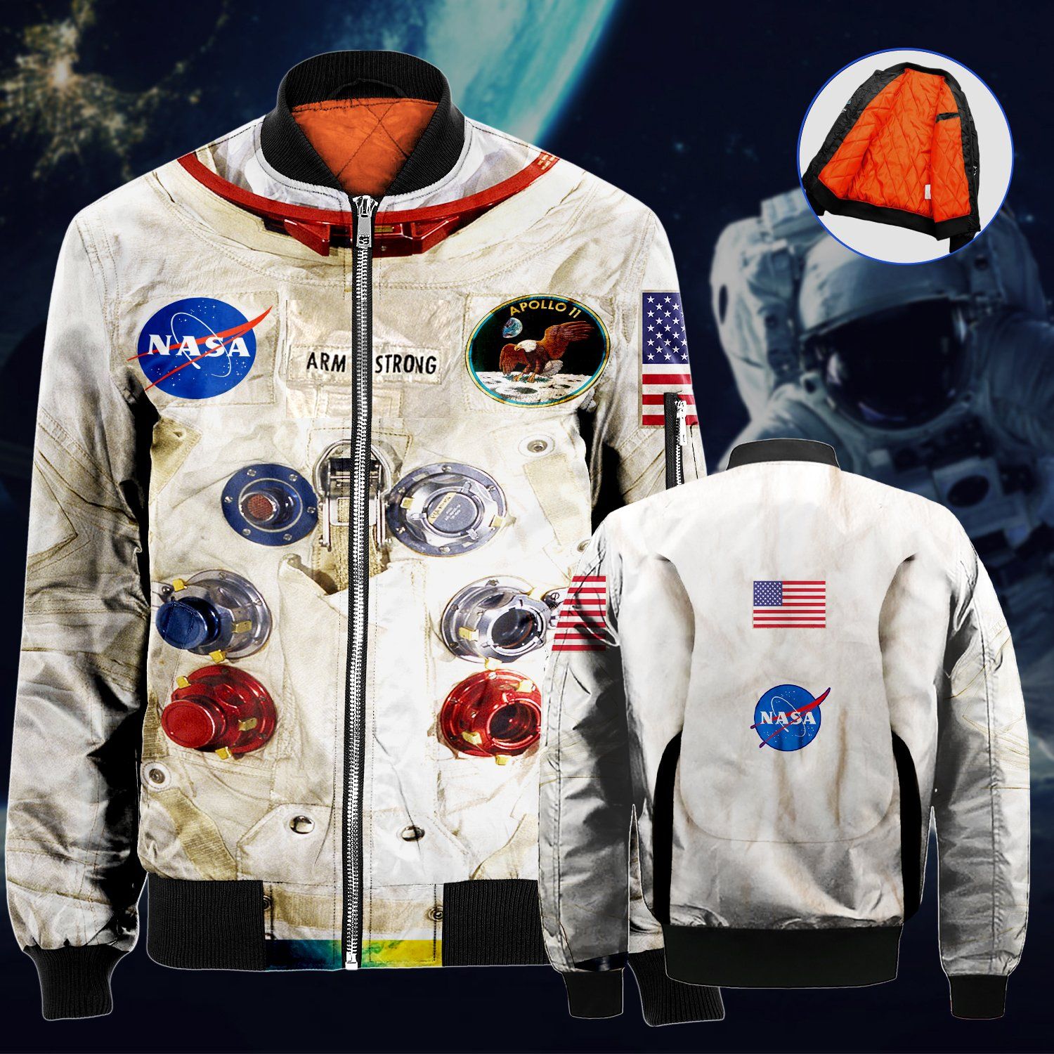 ARMSTRONG Nylon-blend Bomber Jacket Apparel HD-GH110125-BJK Bomber