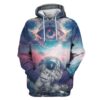 Astroanut Touching Eyes Galaxy Custom T-shirt - Hoodies Apparel GH110329 3D Custom Fleece Hoodies Hoodie S