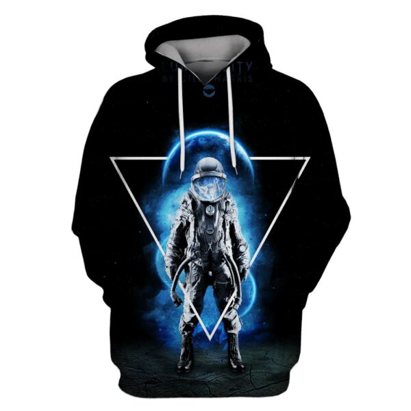 Astronaut Combatant OuterSpace Custom T-shirt - Hoodies Apparel GH110263 3D Custom Fleece Hoodies Hoodie S 