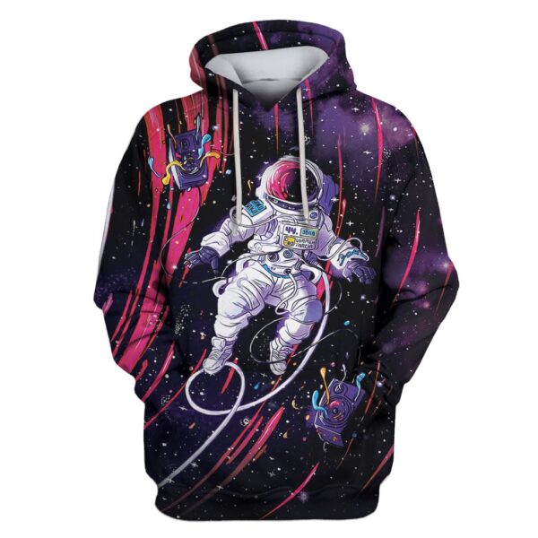 Astronaut Custom T-shirt - Hoodies Apparel HD-GH110529 3D Custom Fleece Hoodies Hoodie S 