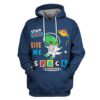 Astronaut Dino OuterSpace Custom T-shirt - Hoodies Apparel GH110209 3D Custom Fleece Hoodies Hoodie S