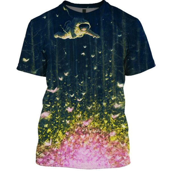 Astronaut Exploring Space Custom T-shirt - Hoodies Apparel GH110370 3D Custom Fleece Hoodies T-Shirt S 