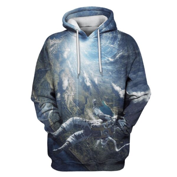 Astronaut falling down Custom T-shirt - Hoodies Apparel GH110310 3D Custom Fleece Hoodies Hoodie S 