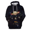 Astronaut Happiness Go Around Outerspace Custom T-shirt - Hoodies Apparel GH110302 3D Custom Fleece Hoodies Hoodie S