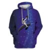 Astronaut in galaxy background Custom T-shirt - Hoodies Apparel HD-GH110480 3D Custom Fleece Hoodies Hoodie S