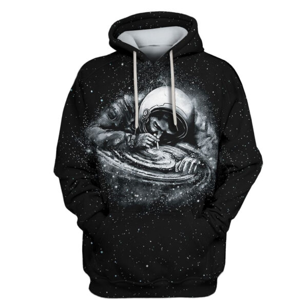 Astronaut In Space Custom T-shirt - Hoodies Apparel HD-GH110549 3D Custom Fleece Hoodies Hoodie S 
