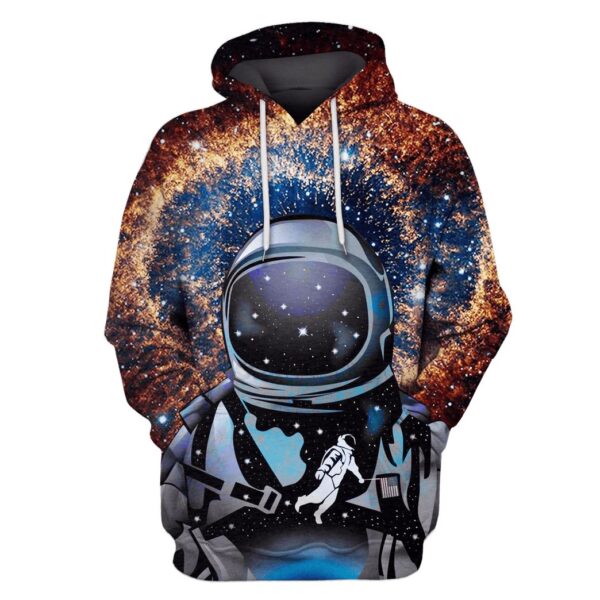 Astronaut in the space Custom T-shirt - Hoodies Apparel GH110322 3D Custom Fleece Hoodies Hoodie S 