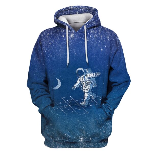 Astronaut in the space Custom T-shirt - Hoodies Apparel GH110337 3D Custom Fleece Hoodies Hoodie S 