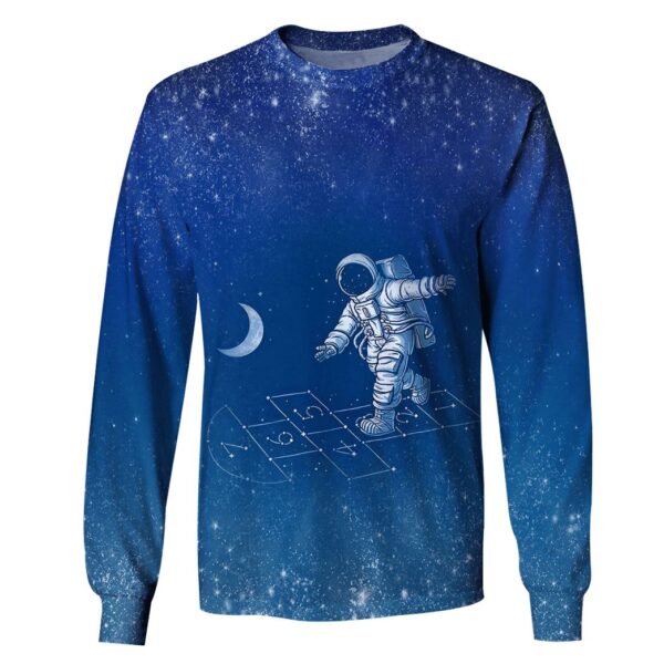 Astronaut in the space Custom T-shirt - Hoodies Apparel GH110337 3D Custom Fleece Hoodies Long Sleeve S 
