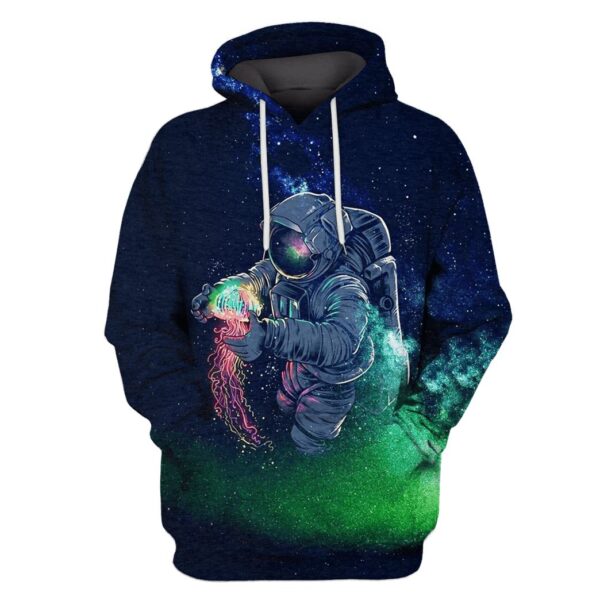Astronaut in the space Custom T-shirt - Hoodies Apparel HD-GH110326 3D Custom Fleece Hoodies Hoodie S 