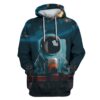 Astronaut is drinking beer Custom T-shirt - Hoodies Apparel HD-GH110552 3D Custom Fleece Hoodies Hoodie S