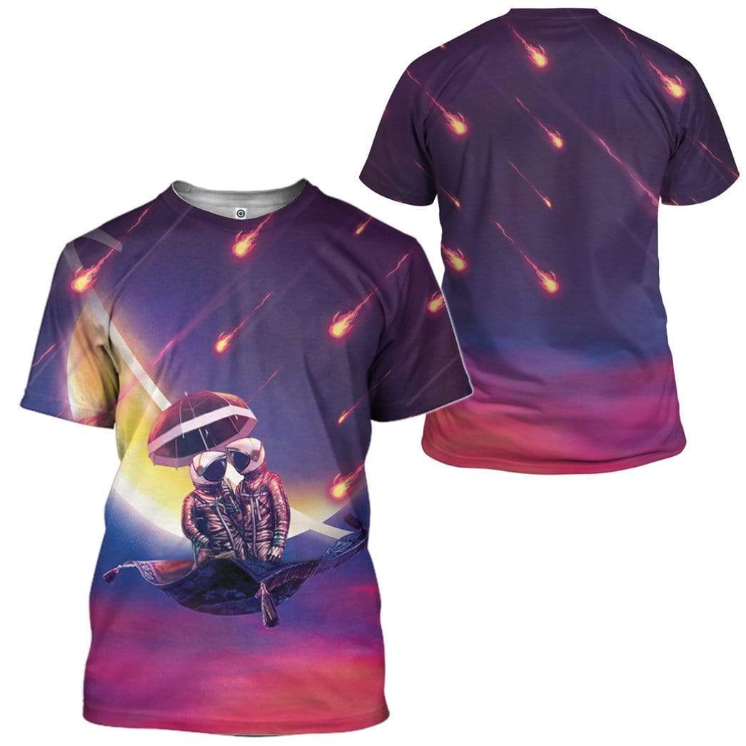 Astronaut Lovers On Magic Carpet Valentine Day Custom T-Shirts Hoodies Apparel GL-TA2012191 3D Custom Fleece Hoodies
