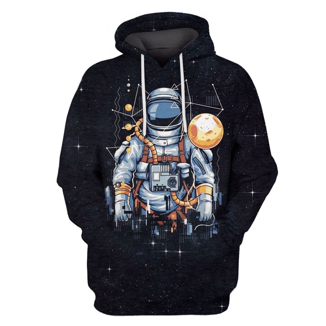 Astronaut Machine Outerspace Custom T-shirt - Hoodies Apparel GH110332 3D Custom Fleece Hoodies Hoodie S