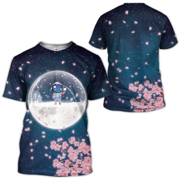 Astronaut On Winter Moon Custom T-Shirts Hoodies Apparel NA-TA1012194 3D Custom Fleece Hoodies 