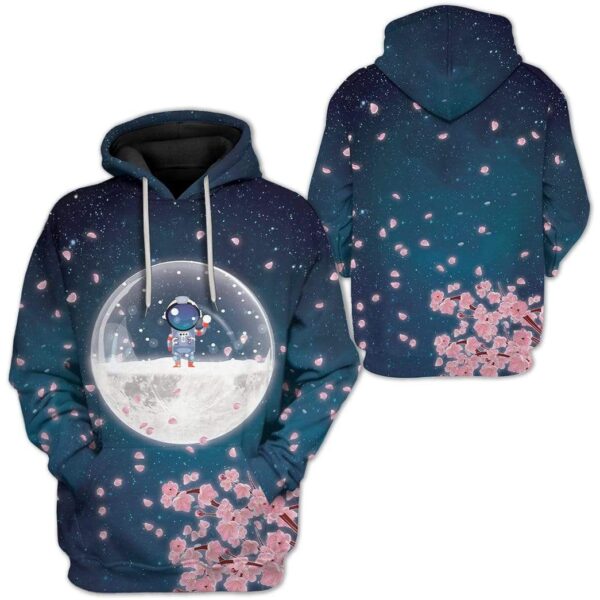 Astronaut On Winter Moon Custom T-Shirts Hoodies Apparel NA-TA1012194 3D Custom Fleece Hoodies 