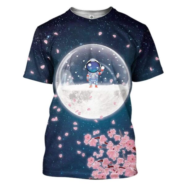 Astronaut On Winter Moon Custom T-Shirts Hoodies Apparel NA-TA1012194 3D Custom Fleece Hoodies T-Shirt S 