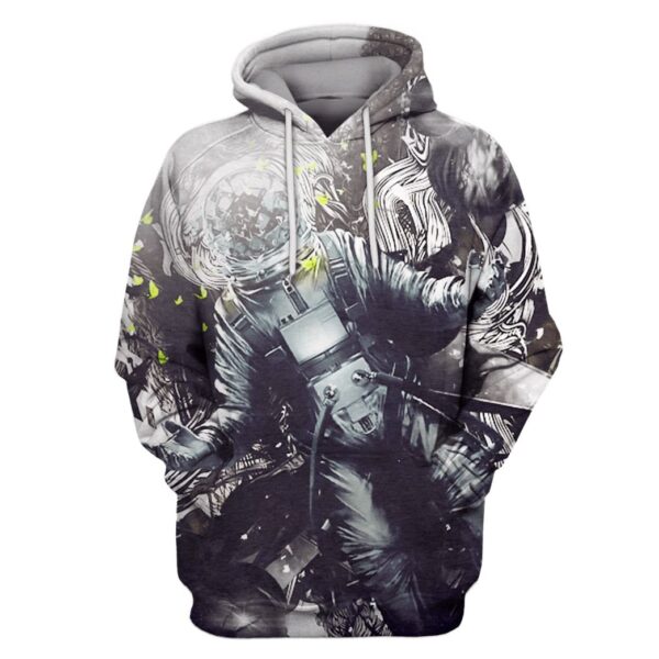 Astronaut OuterSpace Custom T-shirt - Hoodies Apparel GH110289 3D Custom Fleece Hoodies Hoodie S 