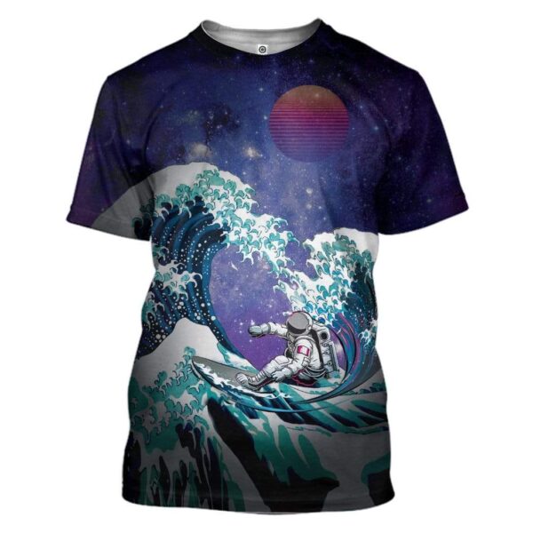 Astronaut Surfing Off Wave Custom T-Shirts Hoodie Apparel HD-TA0502205 3D Custom Fleece Hoodies T-Shirt S 