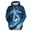 Astronaut Surfing Wave Custom T-shirt - Hoodies Apparel HD-GH110533 3D Custom Fleece Hoodies Hoodie S