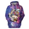 Astronaut thinker on the toilet reading a smartphone Custom T-shirt - Hoodies Apparel HD-GH110476 3D Custom Fleece Hoodies Hoodie S