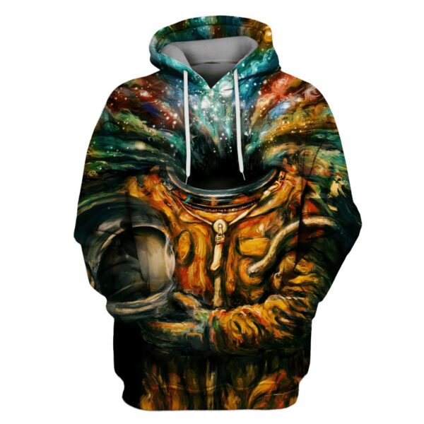 Astronaut Tiger Custom T-shirt - Hoodies Apparel GH110245 3D Custom Fleece Hoodies Hoodie S 