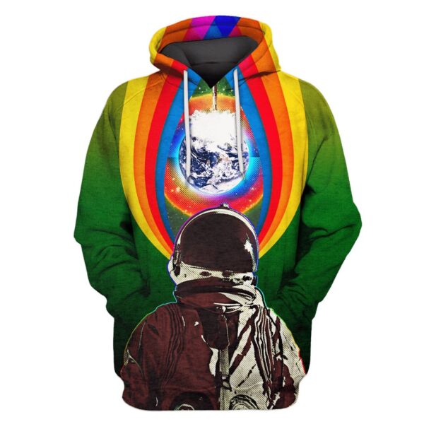 Astronaut with A Space Traveler's Guide to the Solar System Custom T-shirt - Hoodies Apparel GH110365 3D Custom Fleece Hoodies Hoodie S 