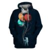 Astronaut with four planets in the space Custom T-shirt - Hoodies Apparel HD-GH110374 3D Custom Fleece Hoodies Hoodie S