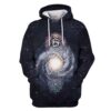 Astronaut with the planet in the galaxy background Custom T-shirt - Hoodies Apparel GH110366 3D Custom Fleece Hoodies Hoodie S