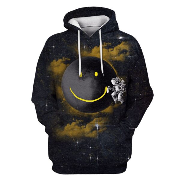 Astronaut with the smile Custom T-shirt - Hoodies Apparel GH110318 3D Custom Fleece Hoodies Hoodie S 